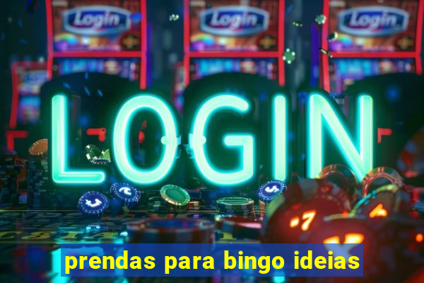 prendas para bingo ideias